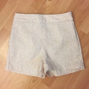 Express Beige Textured Dress Shorts